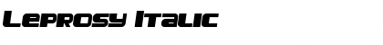 Download Leprosy Italic Font Title Preview