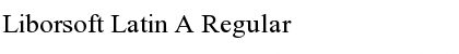 Download Liborsoft Latin A Regular Font Title Preview