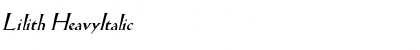 Download Lilith HeavyItalic Font Title Preview