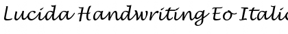 Download Lucida Handwriting Eo Italic Font Title Preview