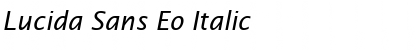 Download Lucida Sans Eo Italic Font Title Preview
