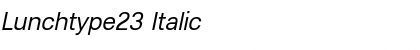 Download Lunchtype23 Italic Font Title Preview