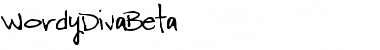 Download WordyDivaBeta Regular Font Title Preview