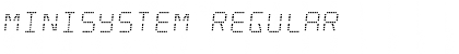 Download Minisystem Regular Font Title Preview