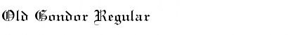 Download Old Gondor Regular Font Title Preview