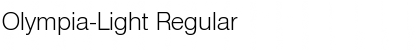 Download Olympia-Light Regular Font Title Preview