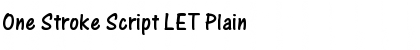 Download One Stroke Script LET Plain Font Title Preview