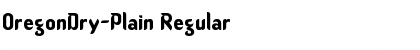 Download OregonDry-Plain Regular Font Title Preview