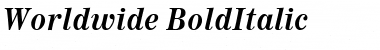 Download Worldwide BoldItalic Font Title Preview