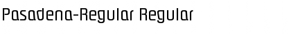 Download Pasadena-Regular Regular Font Title Preview