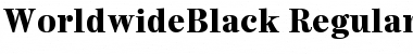 Download WorldwideBlack Regular Font Title Preview