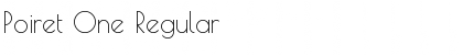 Download Poiret One Regular Font Title Preview