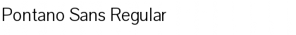 Download Pontano Sans Regular Font Title Preview