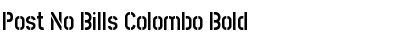 Download Post No Bills Colombo Bold Font Title Preview
