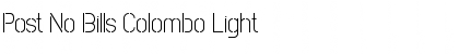 Download Post No Bills Colombo Light Font Title Preview