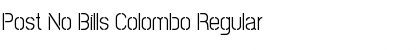 Download Post No Bills Colombo Regular Font Title Preview