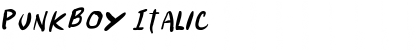 Download Punkboy Italic Font Title Preview