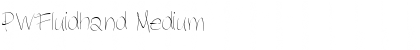 Download PWFluidhand Medium Font Title Preview