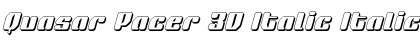Download Quasar Pacer 3D Italic Italic Font