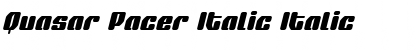 Download Quasar Pacer Italic Italic Font