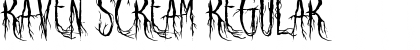 Download Raven Scream Regular Font Title Preview