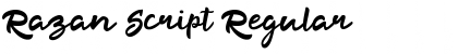 Download Razan Script Regular Font Title Preview