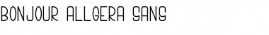 Download Bonjour Allgera Sans Regular Font Title Preview