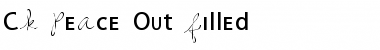 Download CK Peace Out  filled Regular Font Title Preview