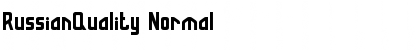 Download RussianQuality Normal Font Title Preview