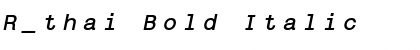 Download R_thai Bold Italic Font
