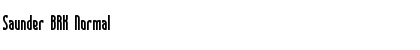 Download Saunder BRK Normal Font Title Preview