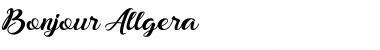 Download Bonjour Allgera Regular Font Title Preview