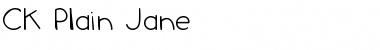 Download CK Plain Jane Regular Font Title Preview