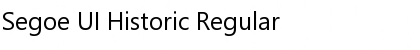 Download Segoe UI Historic Regular Font