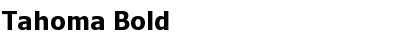 Download Tahoma Bold Font Title Preview