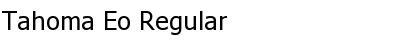 Download Tahoma Eo Regular Font Title Preview