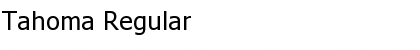 Download Tahoma Regular Font Title Preview