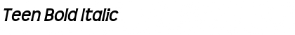 Download Teen Bold Italic Font Title Preview