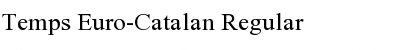 Download Temps Euro-Catalan Regular Font Title Preview
