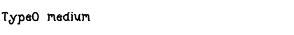 Download TypeO medium Font Title Preview