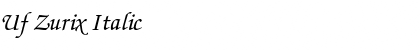 Download Uf Zurix Italic Font Title Preview