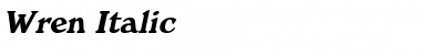 Download Wren Italic Font Title Preview
