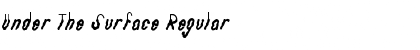 Download Under The Surface Regular Font Title Preview