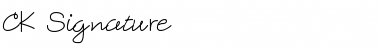 Download CK Signature Regular Font Title Preview