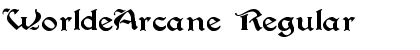 Download WorldeArcane Regular Font Title Preview