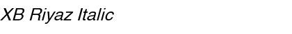 Download XB Riyaz Italic Font Title Preview