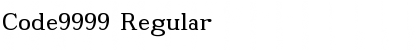 Download Code9999 Regular Font Title Preview