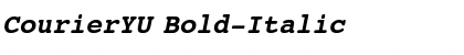 Download CourierYU Bold-Italic Font Title Preview