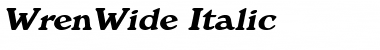 Download WrenWide Italic Font Title Preview