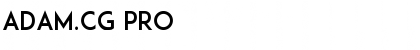 Download ADAM.CG PRO Regular Font Title Preview